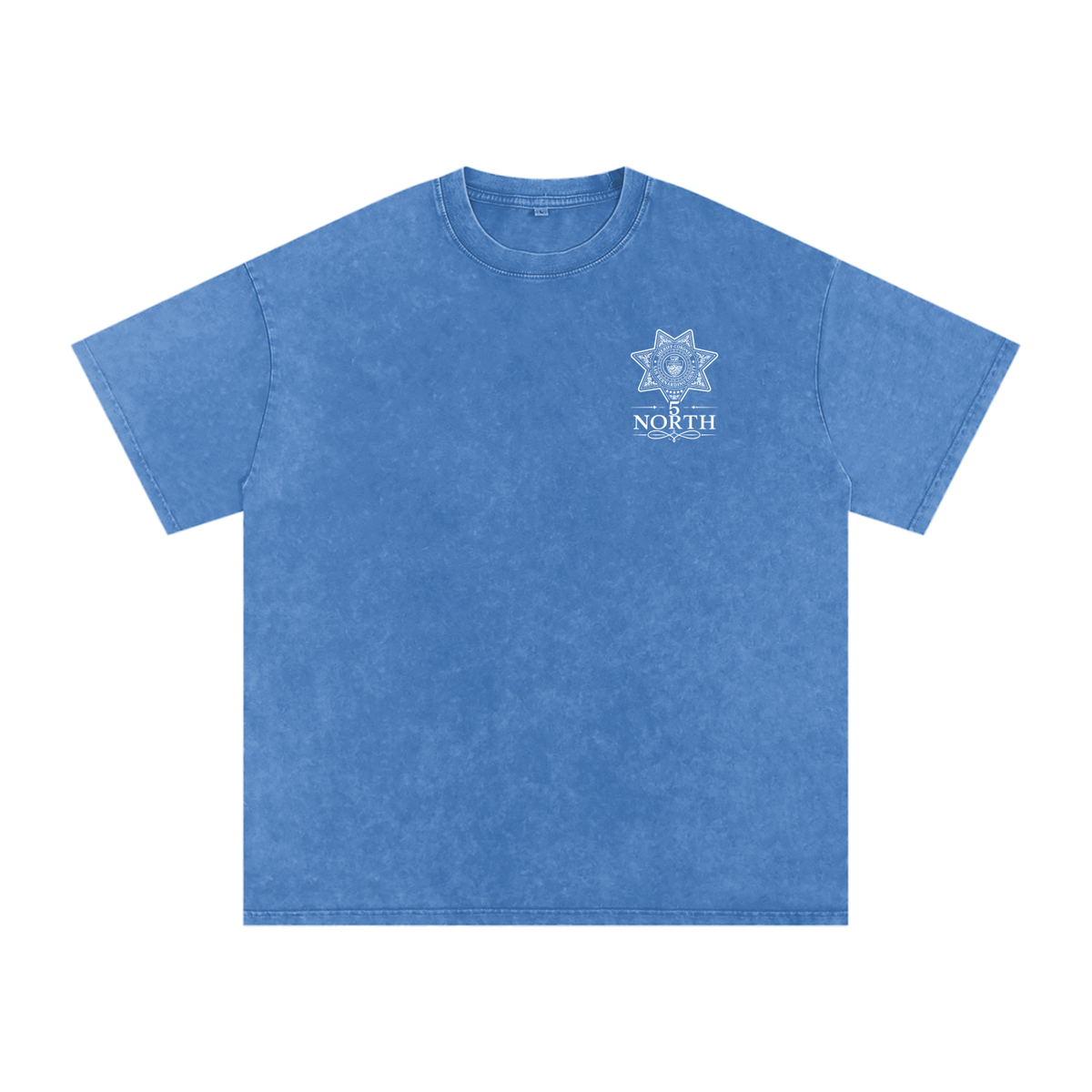 5 North-adult unisex Snow Washed Oversized Cotton T-Shirt