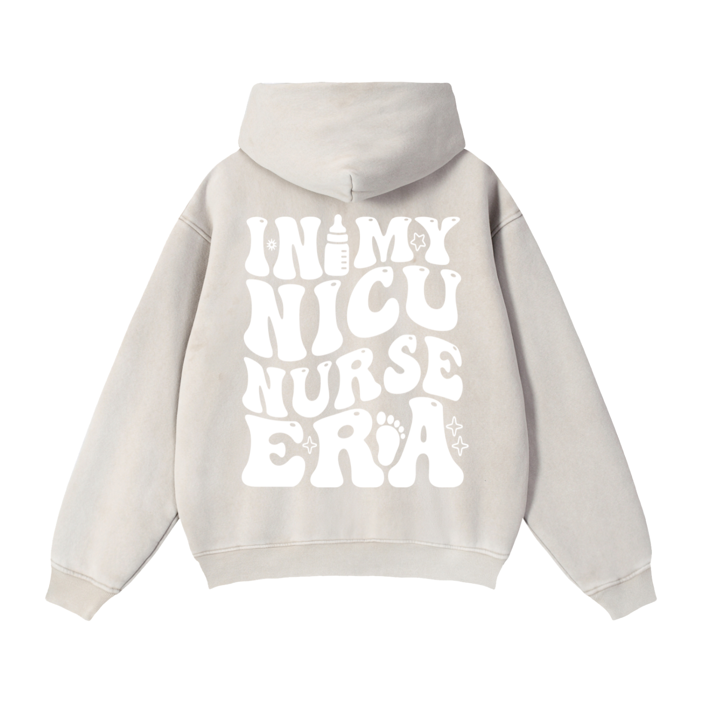NICU- adult unisex Zip-Through Boxy Fleece Hoodie