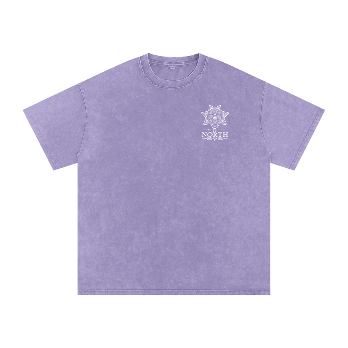 5 North-adult unisex Snow Washed Oversized Cotton T-Shirt