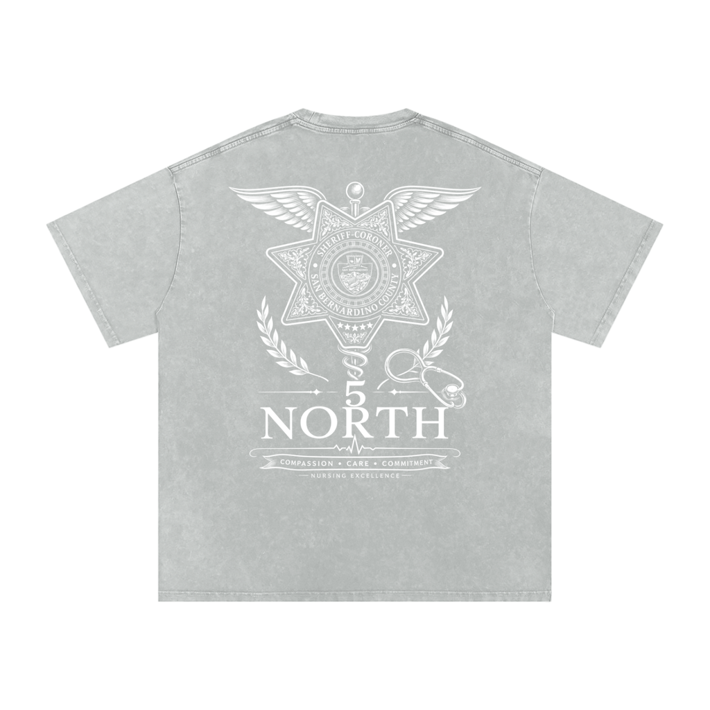 5 North- Snow Washed Oversized Cotton T-Shirt