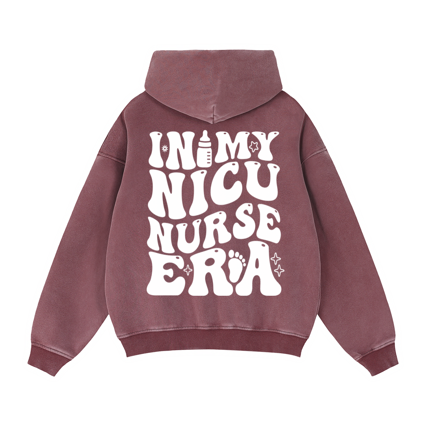 NICU- adult unisex Zip-Through Boxy Fleece Hoodie