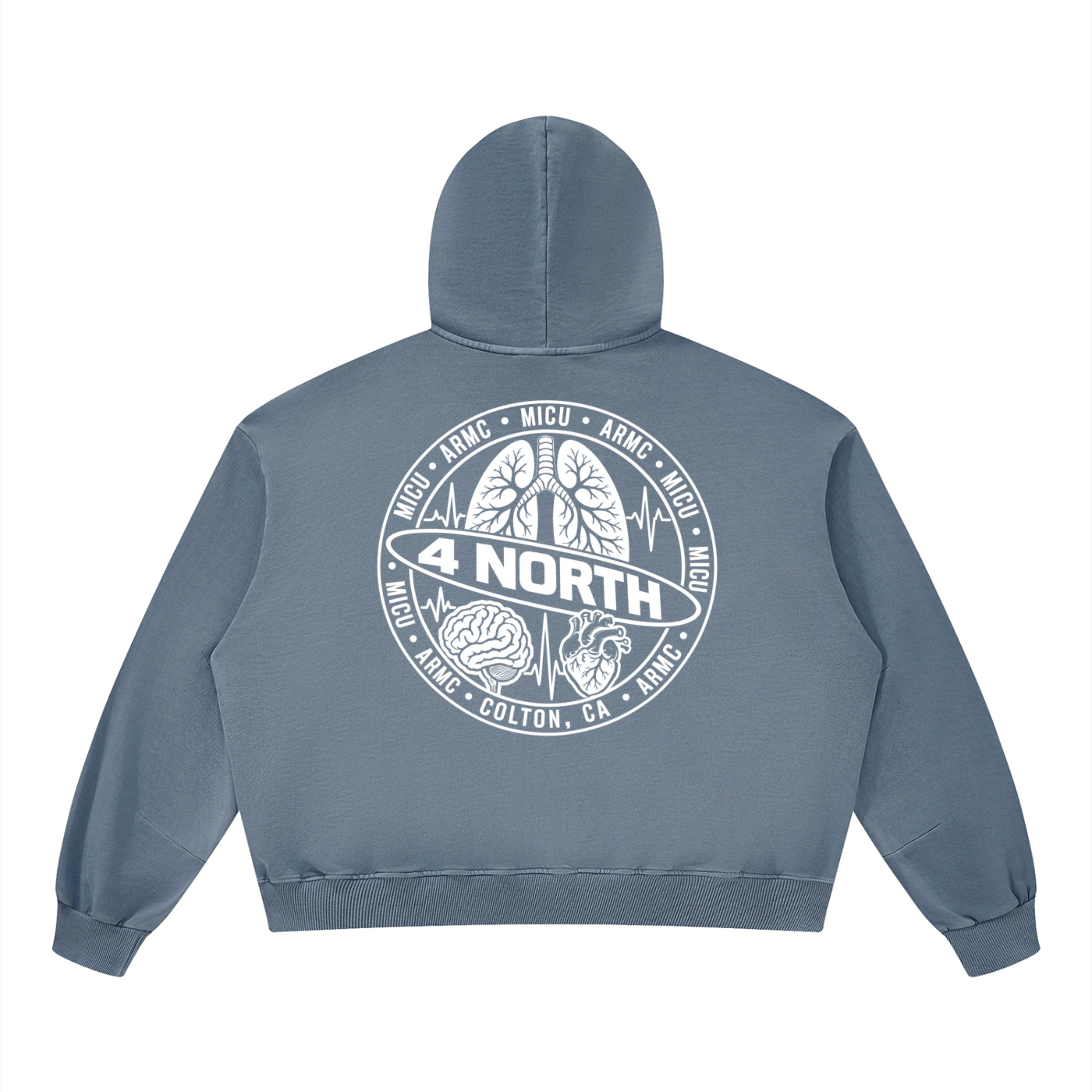 4 North- adult unisex Boxy Vintage Washed Hoodie