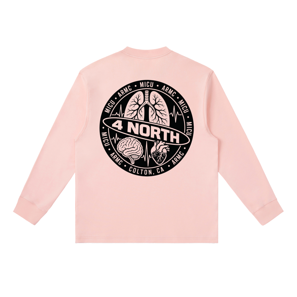 4 North black print- Long-Sleeve T-Shirt