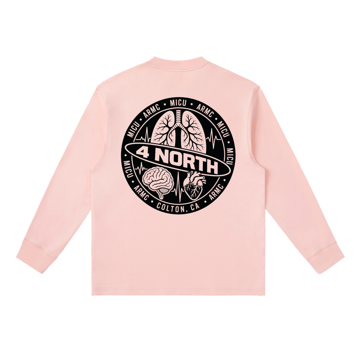 4 North black print- Long-Sleeve T-Shirt