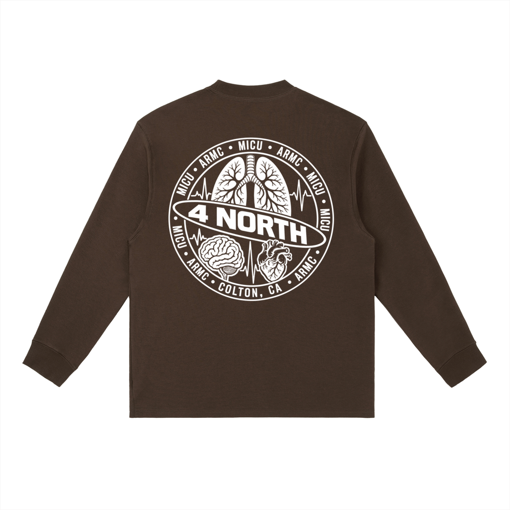 4 North white print- Long-Sleeve T-Shirt