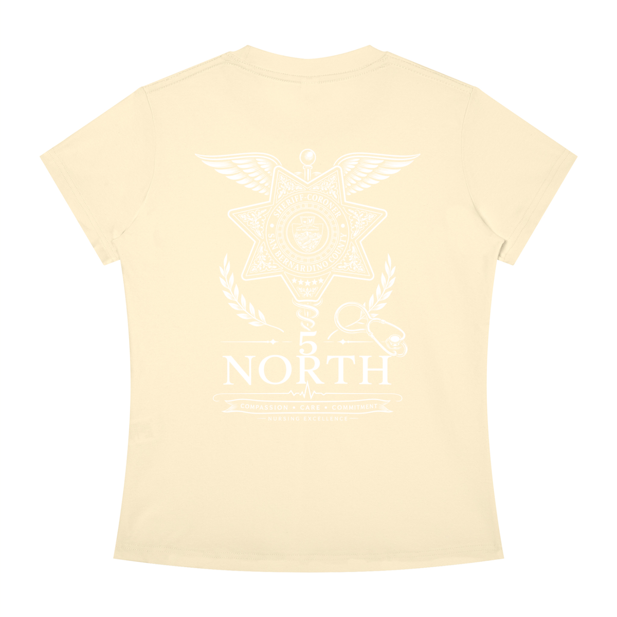 5 North- Women's Slim Fit Crewneck T-Shirt