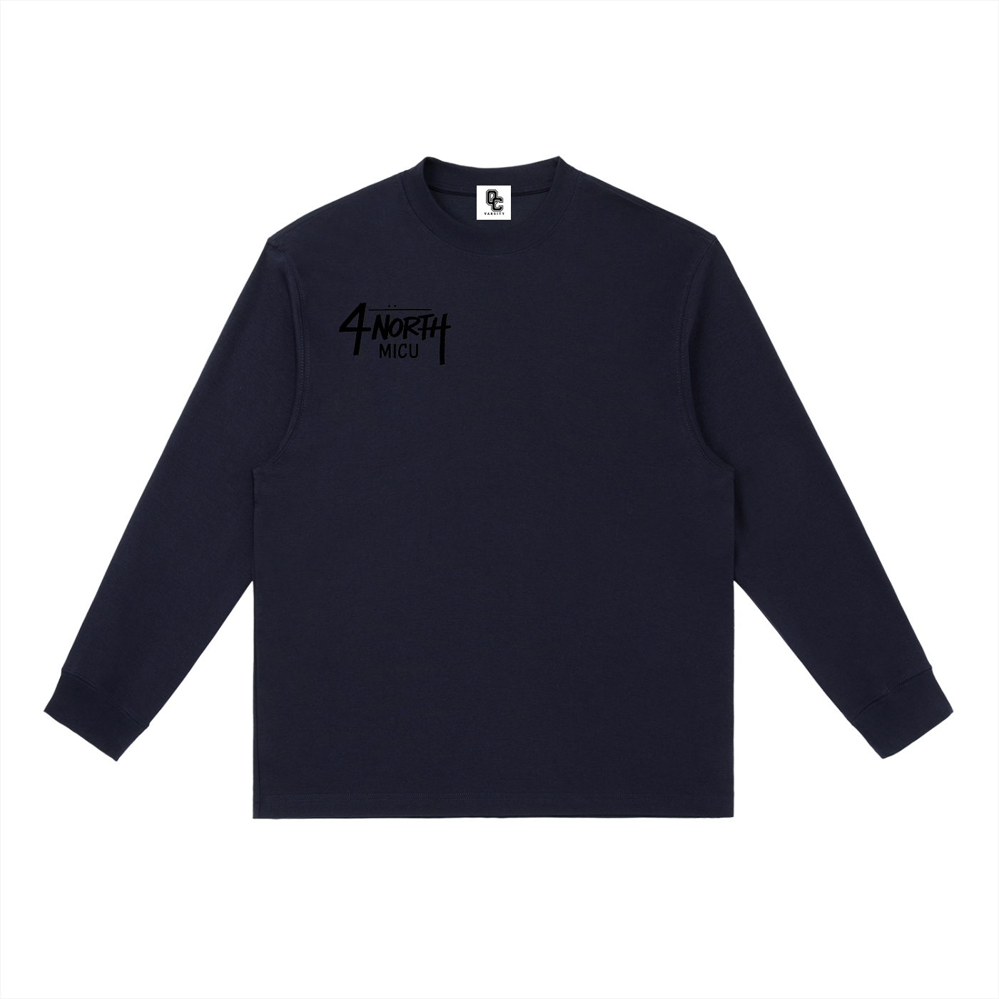 4 North black print- Long-Sleeve T-Shirt