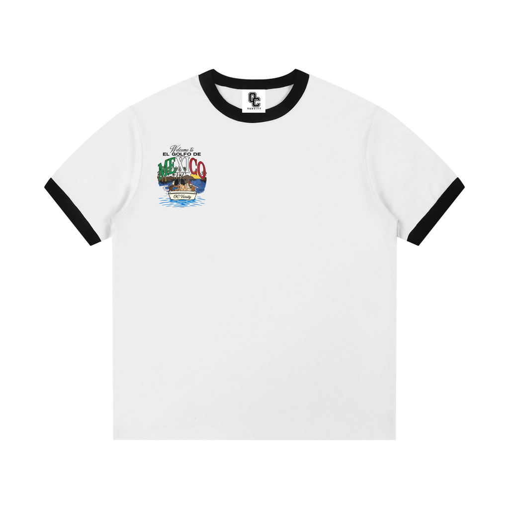 MEXICO OC Varsity- adult unisex Contrast Edge Ribbed Crewneck T-Shirt