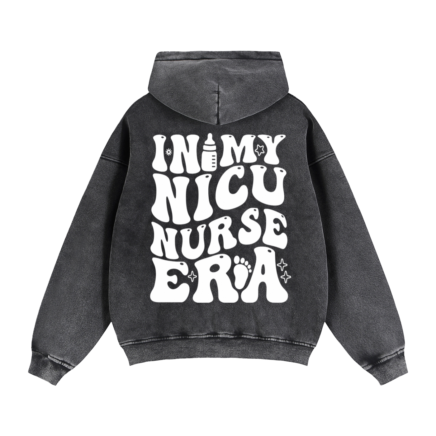 NICU- adult unisex Zip-Through Boxy Fleece Hoodie