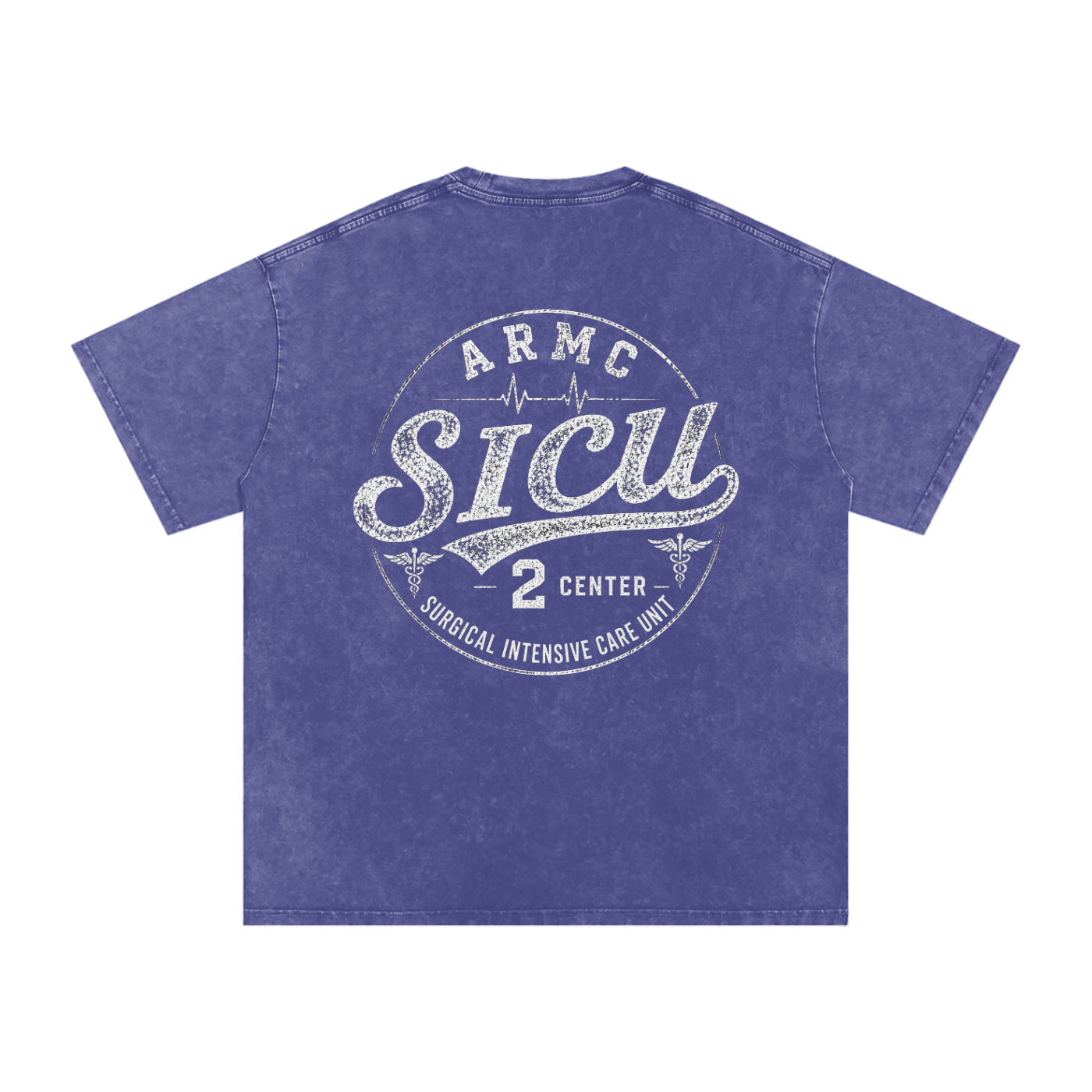 2 Center white lettering - Snow Washed Oversized Cotton T-Shirt