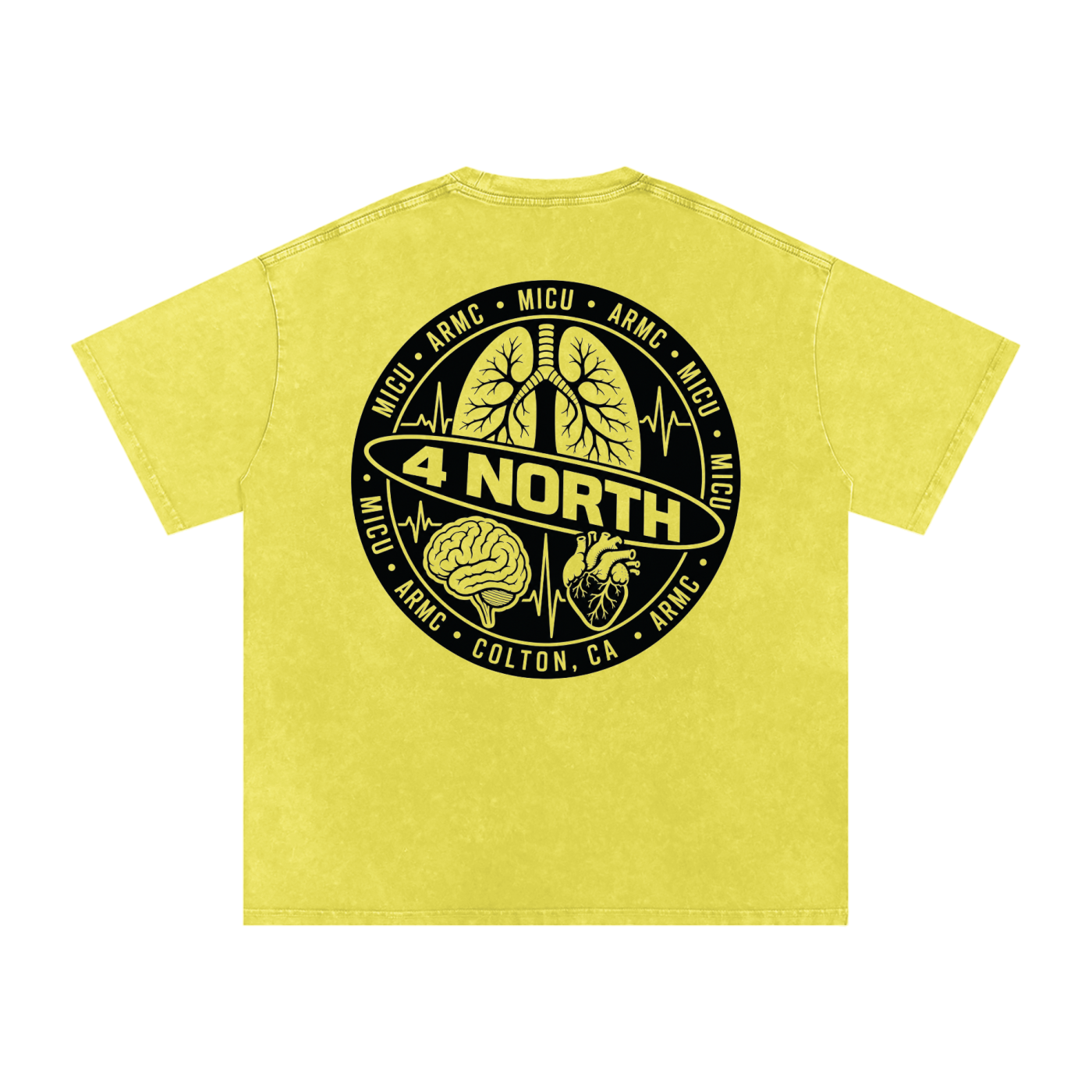 4 North black lettering- adult unisex Snow Washed Oversized Cotton T-Shirt