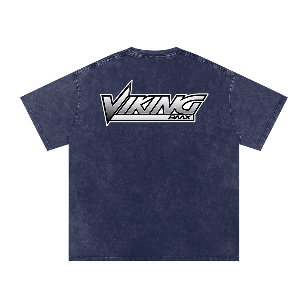 VIKING BMX- adult unisex Snow Washed Oversized Cotton T-Shirt