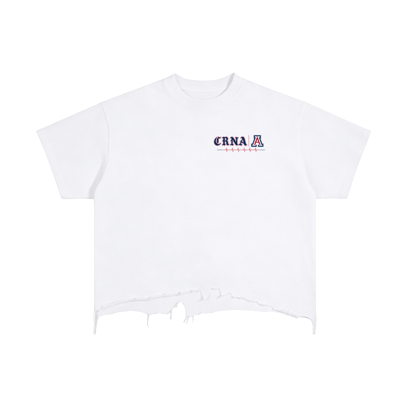 UOA/CRNA- adult unisex Vintage Wash Boxy Distressed Hem T-Shirt
