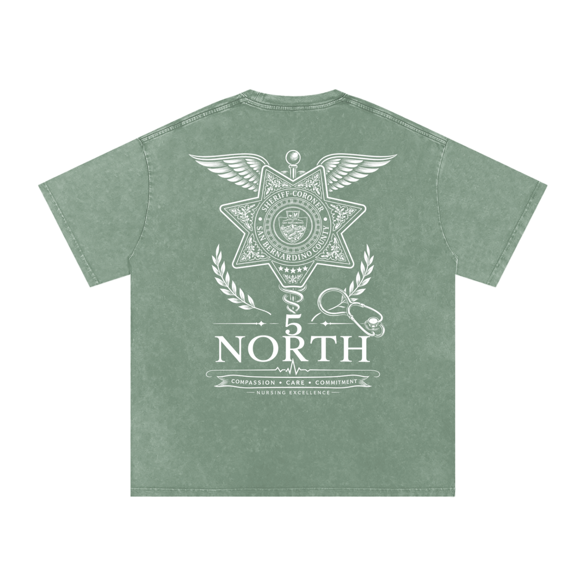 5 North- Snow Washed Oversized Cotton T-Shirt