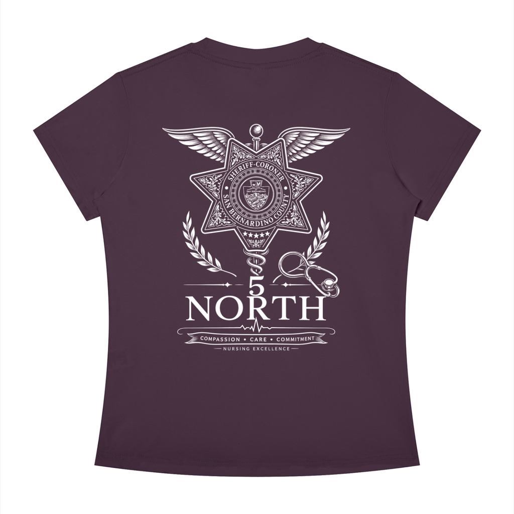 5 North- Women's Slim Fit Crewneck T-Shirt