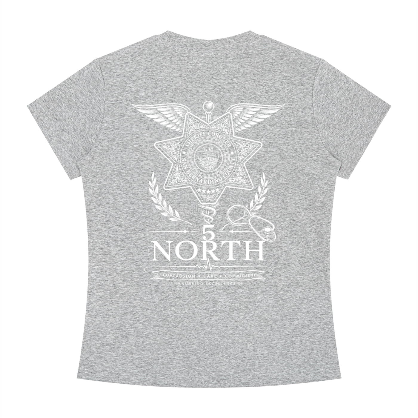 5 North- Women's Slim Fit Crewneck T-Shirt
