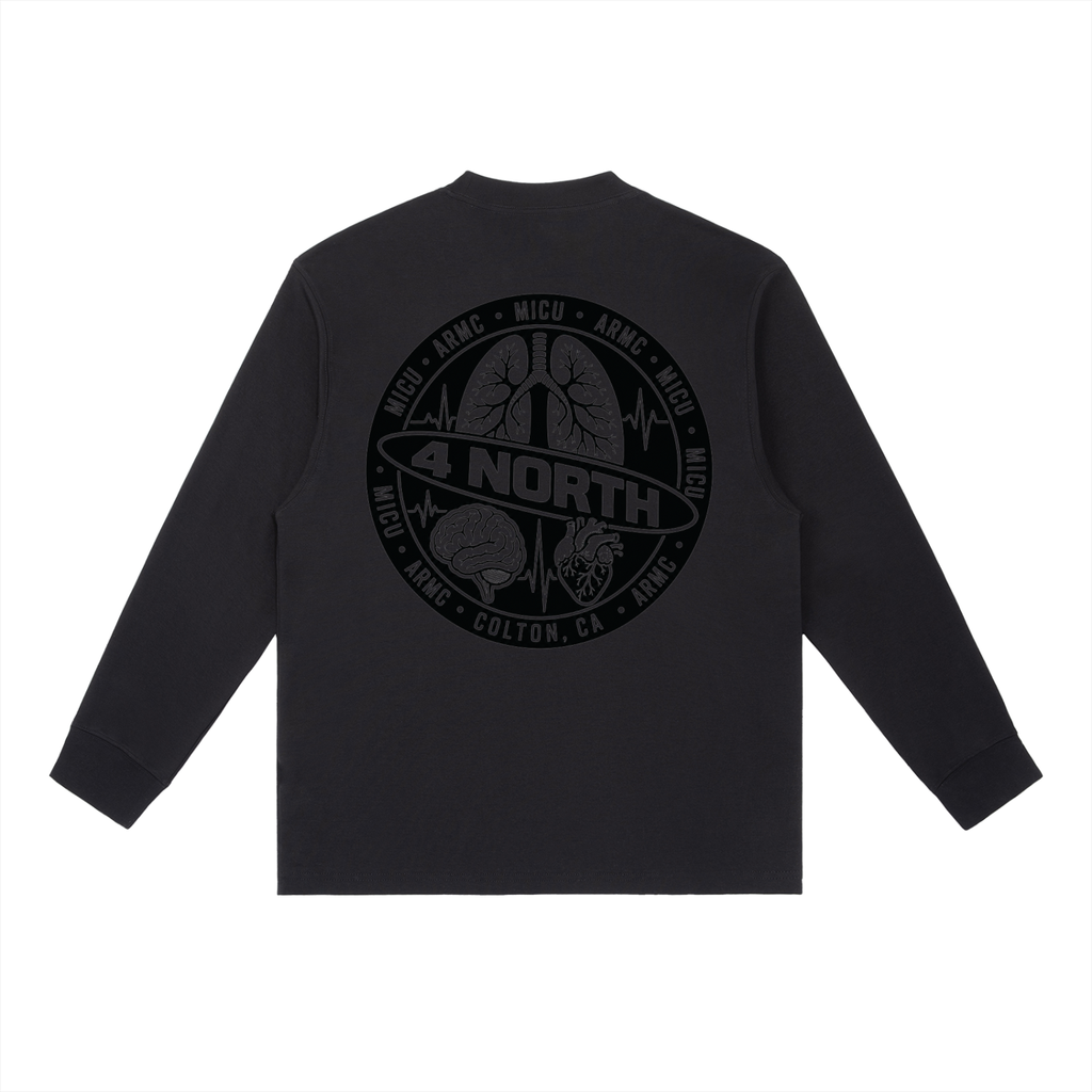 4 North black print- Long-Sleeve T-Shirt