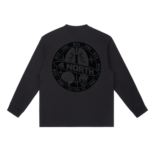 4 North black print- Long-Sleeve T-Shirt
