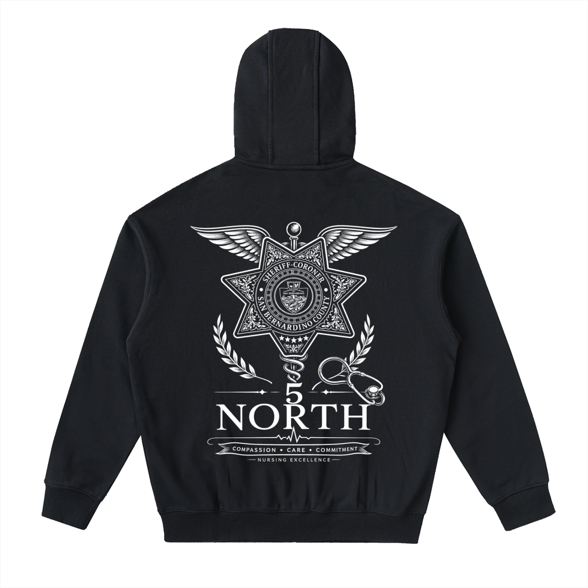 5 North- adult unisex Drop Zip Up Hoodie