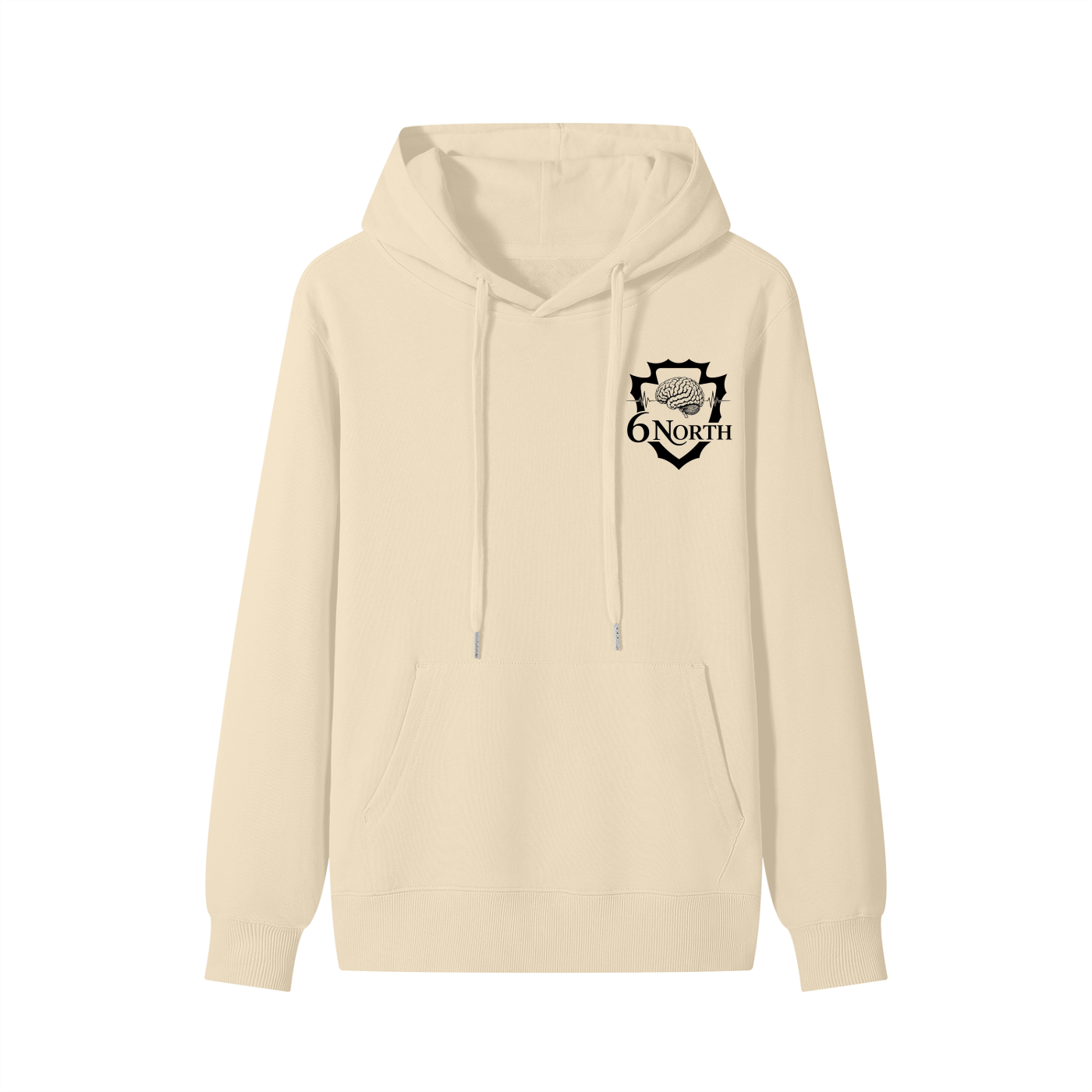 6 North Black Lettering - Classic Unisex Cotton Hoodie