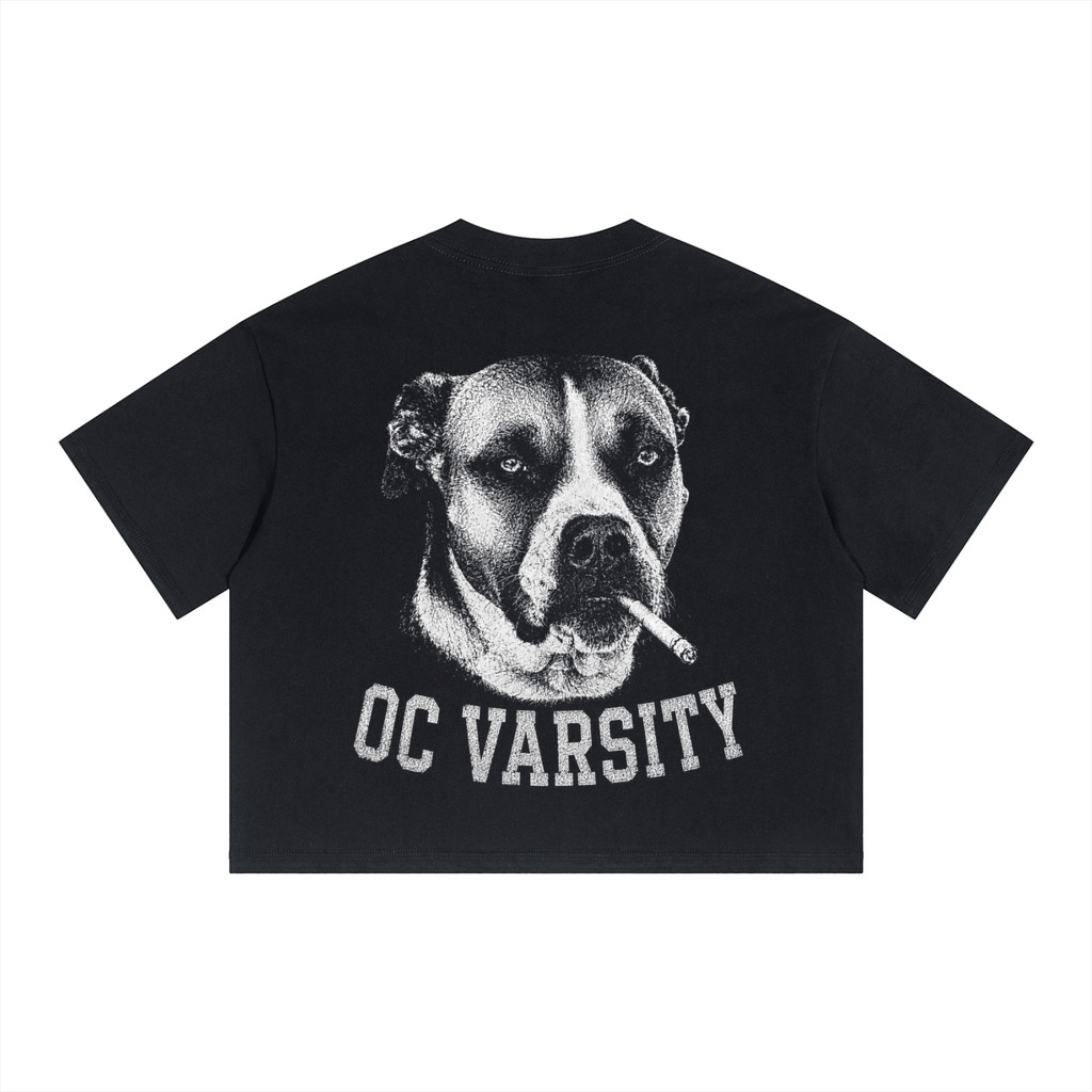MIA OC VARSITY- adult unisex Boxy Drop Shoulder Crop T-Shirt