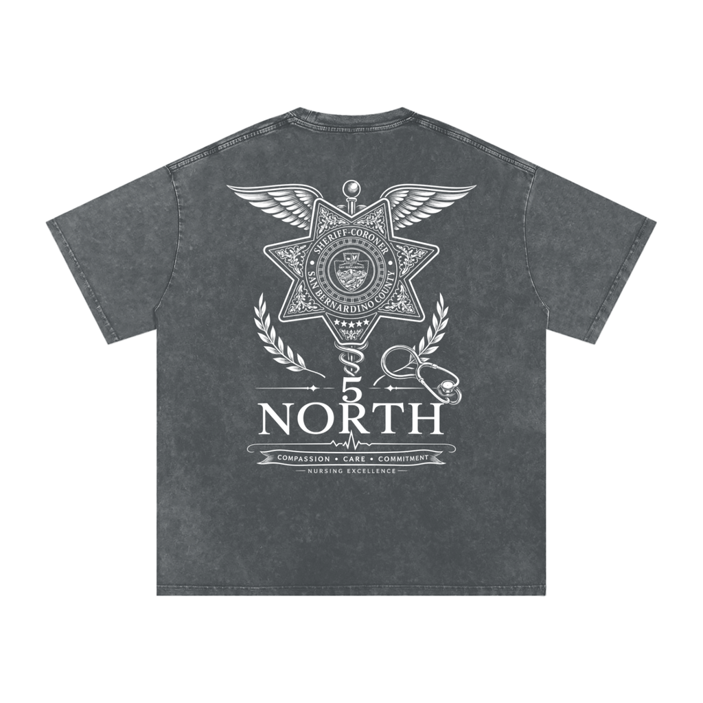 5 North- Snow Washed Oversized Cotton T-Shirt