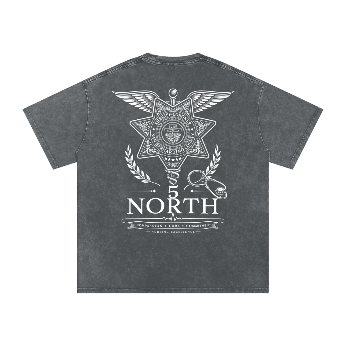 5 North- Snow Washed Oversized Cotton T-Shirt