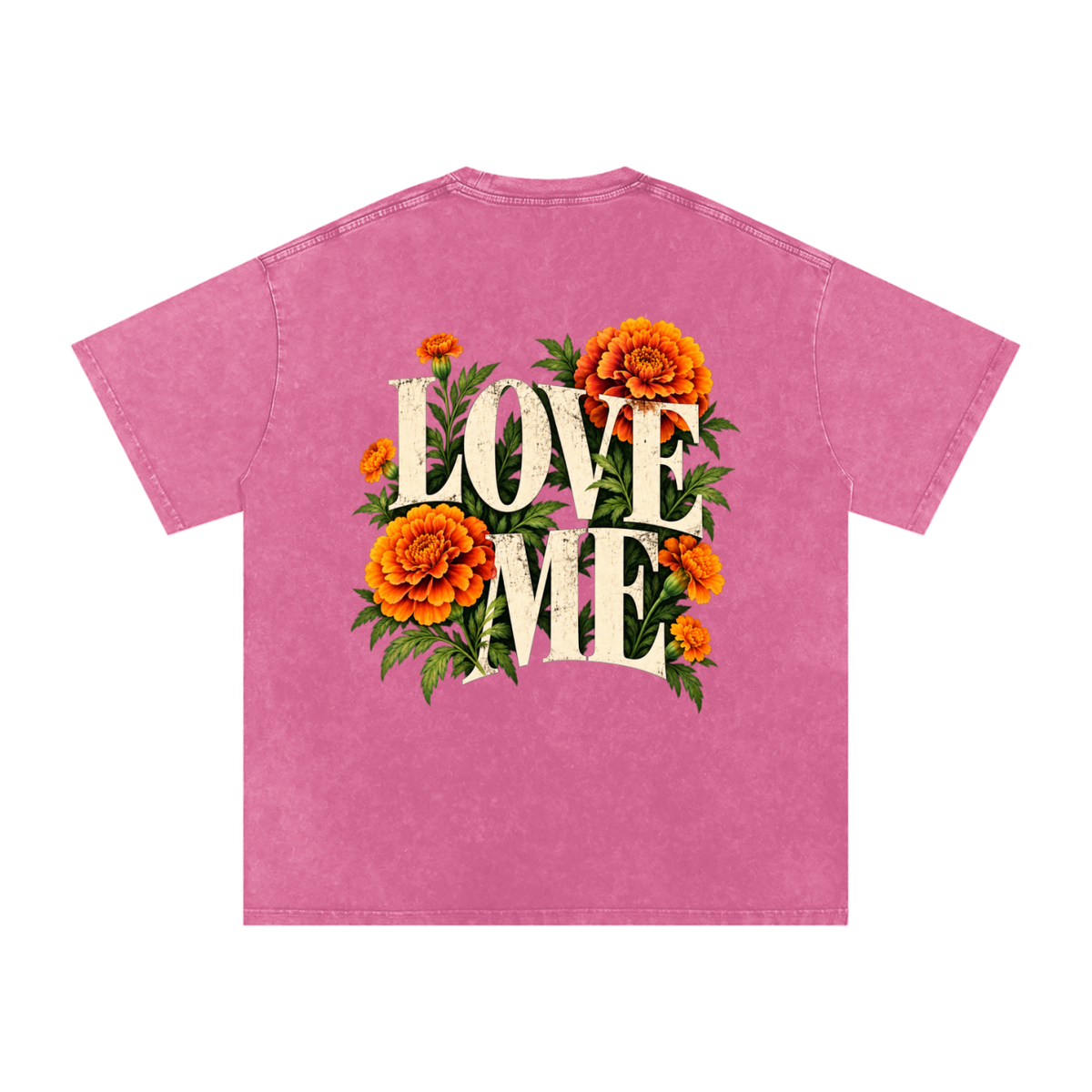 Custom LOVE ME- Snow Washed Oversized Cotton T-Shirt