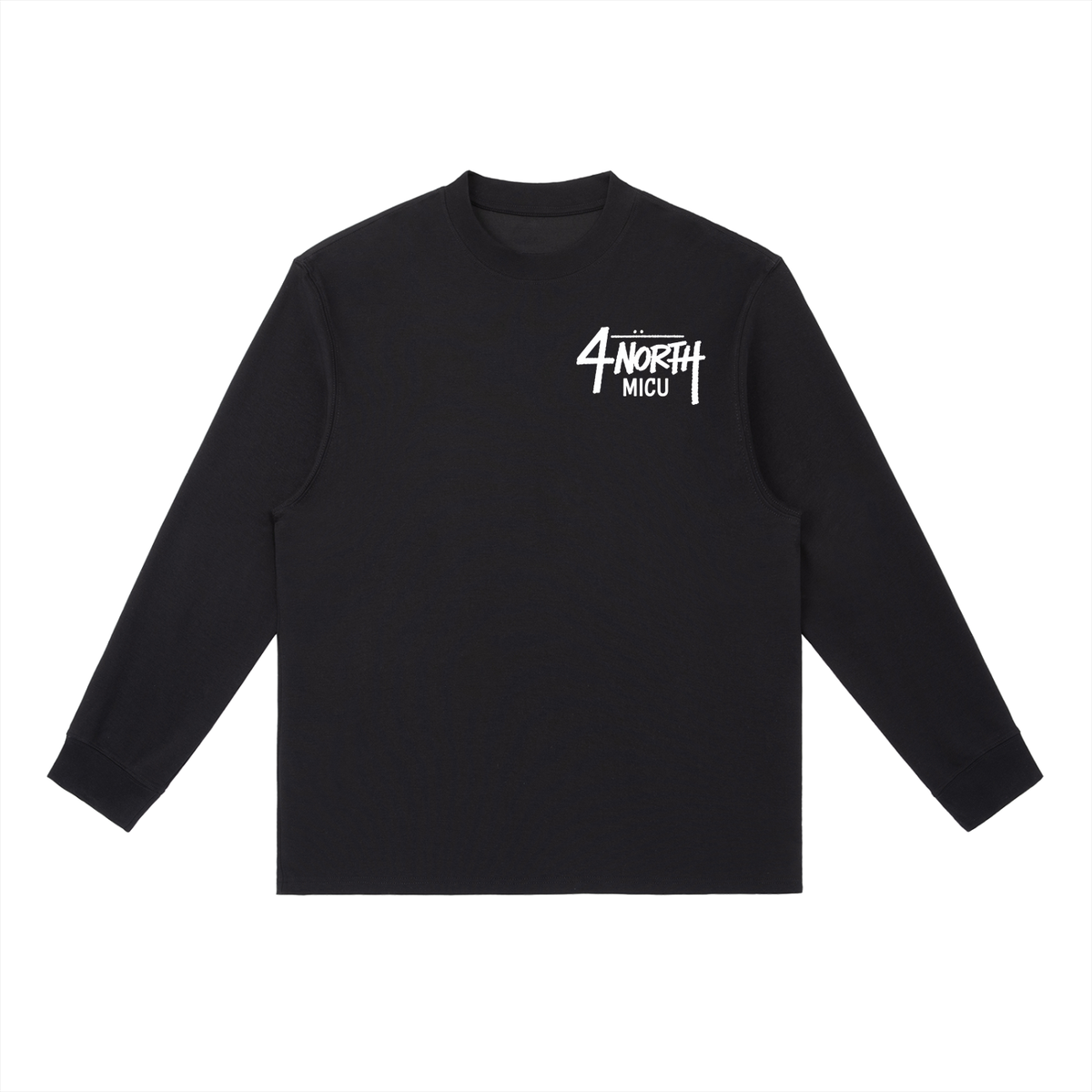 4 North white print- Long-Sleeve T-Shirt