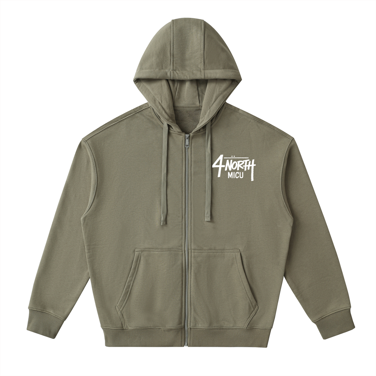 4 North- adult unisex Drop-Shoulder Zip Up Hoodie
