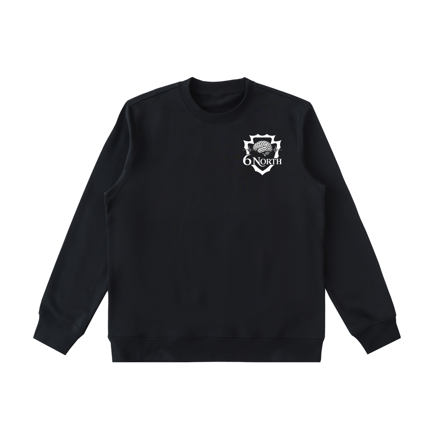 6 North White Lettering - Unisex Essential Heavyweight Crewneck  Sweatshirt