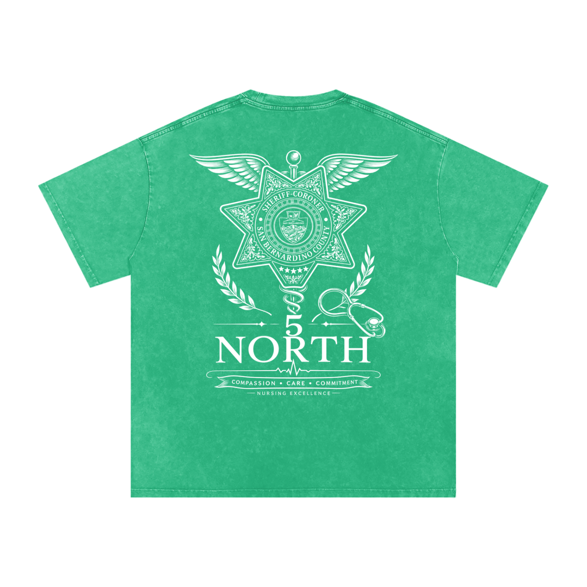 5 North- Snow Washed Oversized Cotton T-Shirt