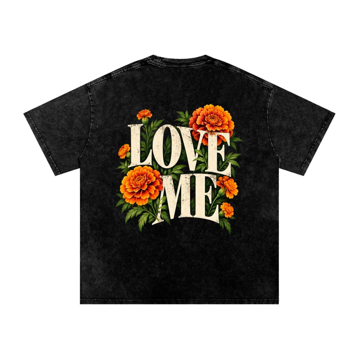 Custom LOVE ME- Snow Washed Oversized Cotton T-Shirt