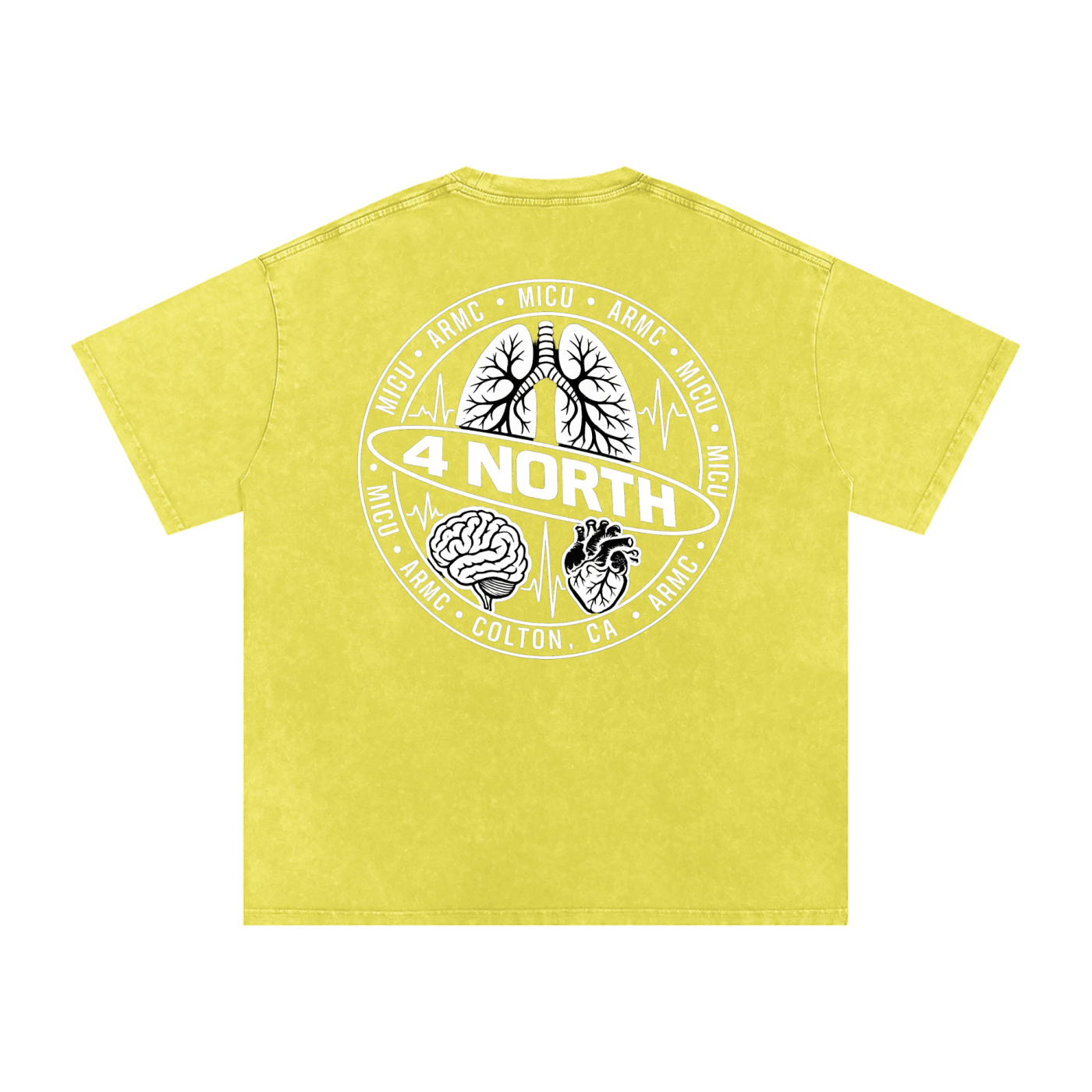 4 North white lettering- adult unisex Snow Washed Oversized Cotton T-Shirt