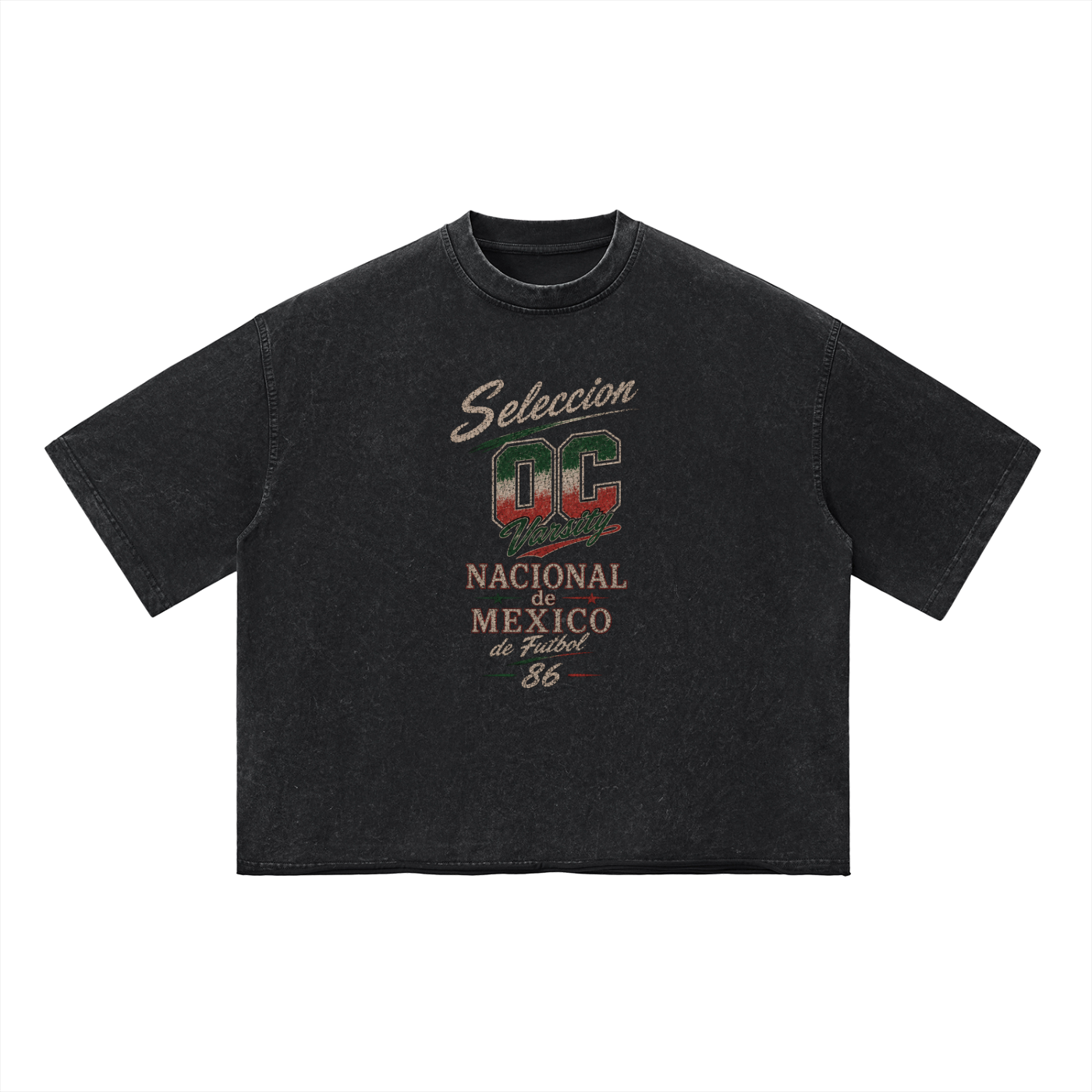 Mexico soccer Vintage- adult unisex Vintage Wash Boxy T-Shirt