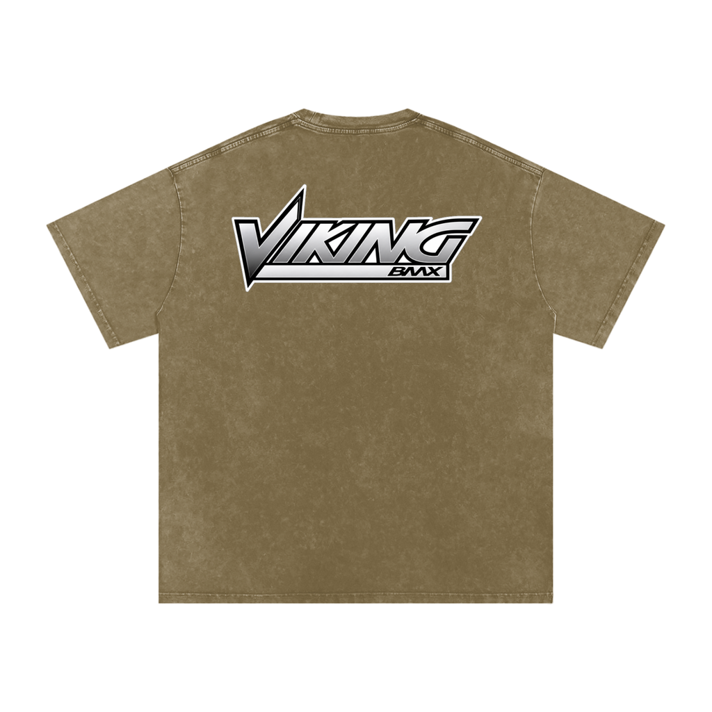 VIKING BMX- adult unisex Snow Washed Oversized Cotton T-Shirt