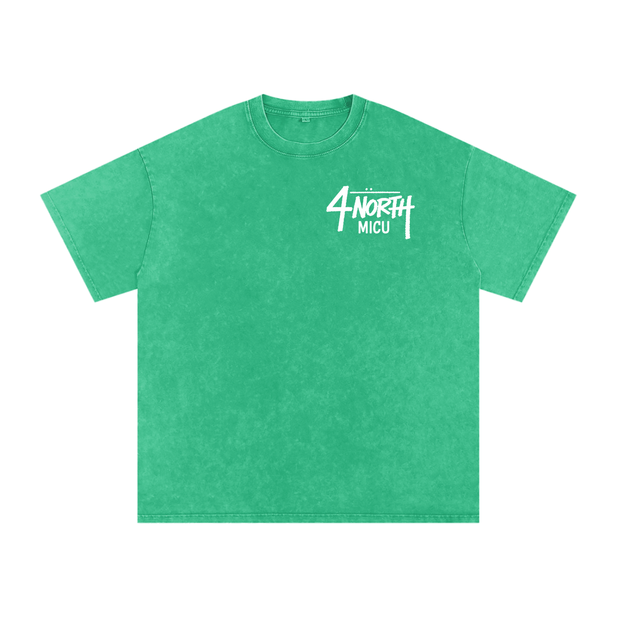 4 North white lettering- adult unisex Snow Washed Oversized Cotton T-Shirt