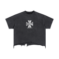 OC Varsity Choppers - adult unisex Vintage Wash Boxy Distressed Hem T-Shirt
