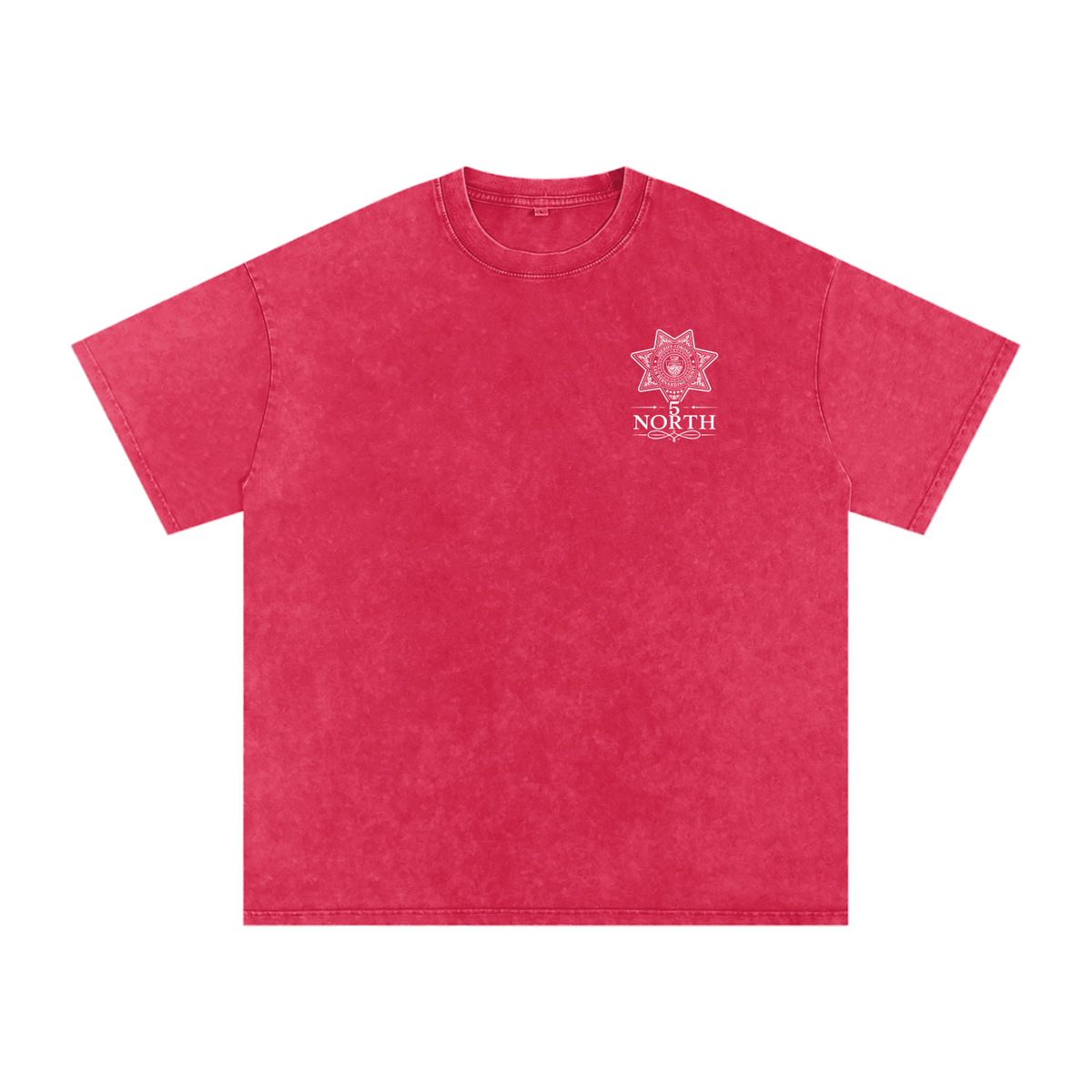5 North-adult unisex Snow Washed Oversized Cotton T-Shirt