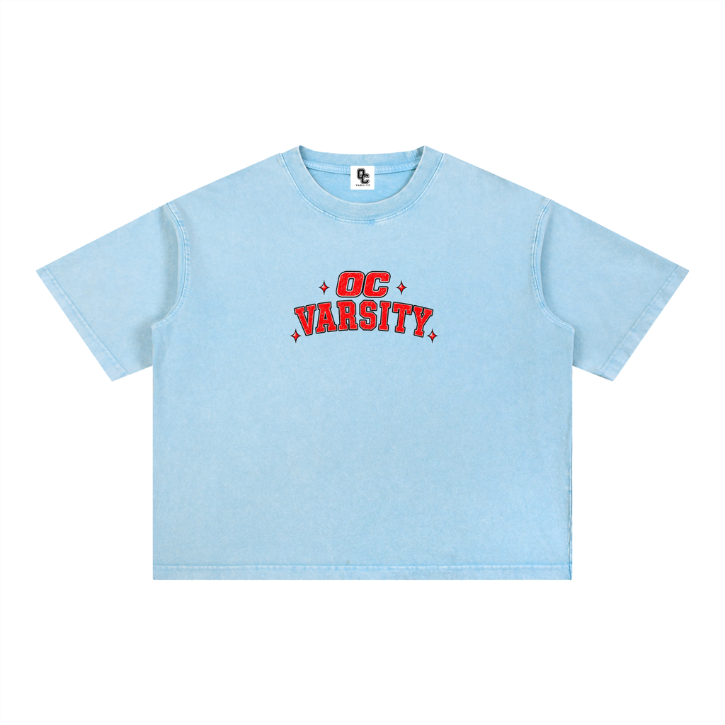 U need Jesus OC Varsity- adult unisex Mineral Wash Boxy Cotton T-Shirt
