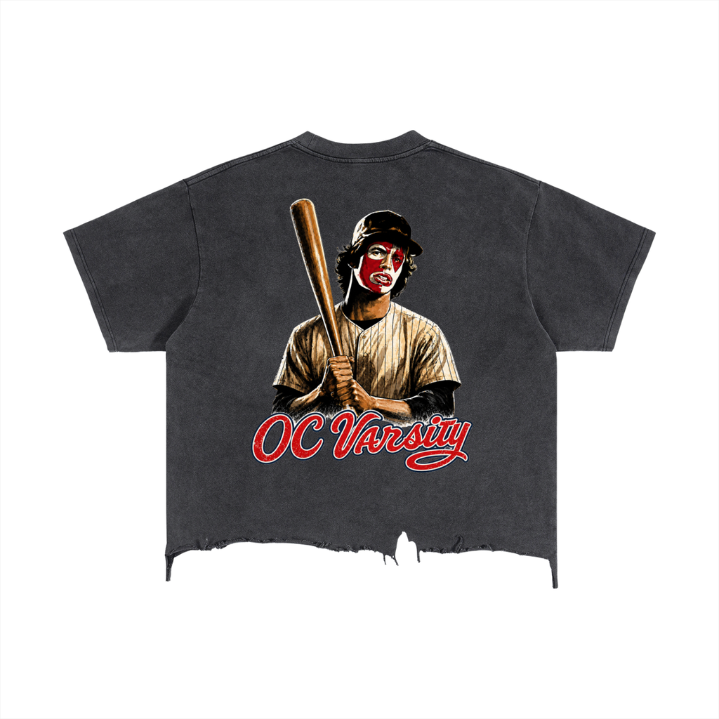 The Furies baseball- adult unisex Vintage Wash Boxy Distressed Hem T-Shirt
