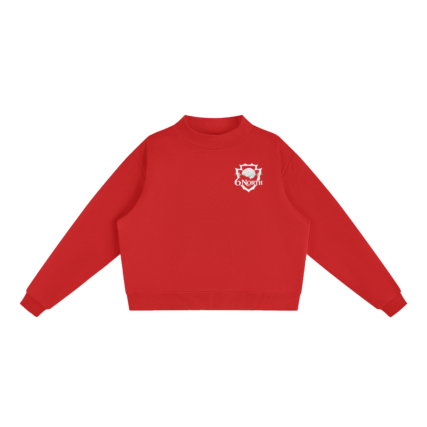 6 North- women’s Essential Fleece Mock-Neck Crew Sweatshirt