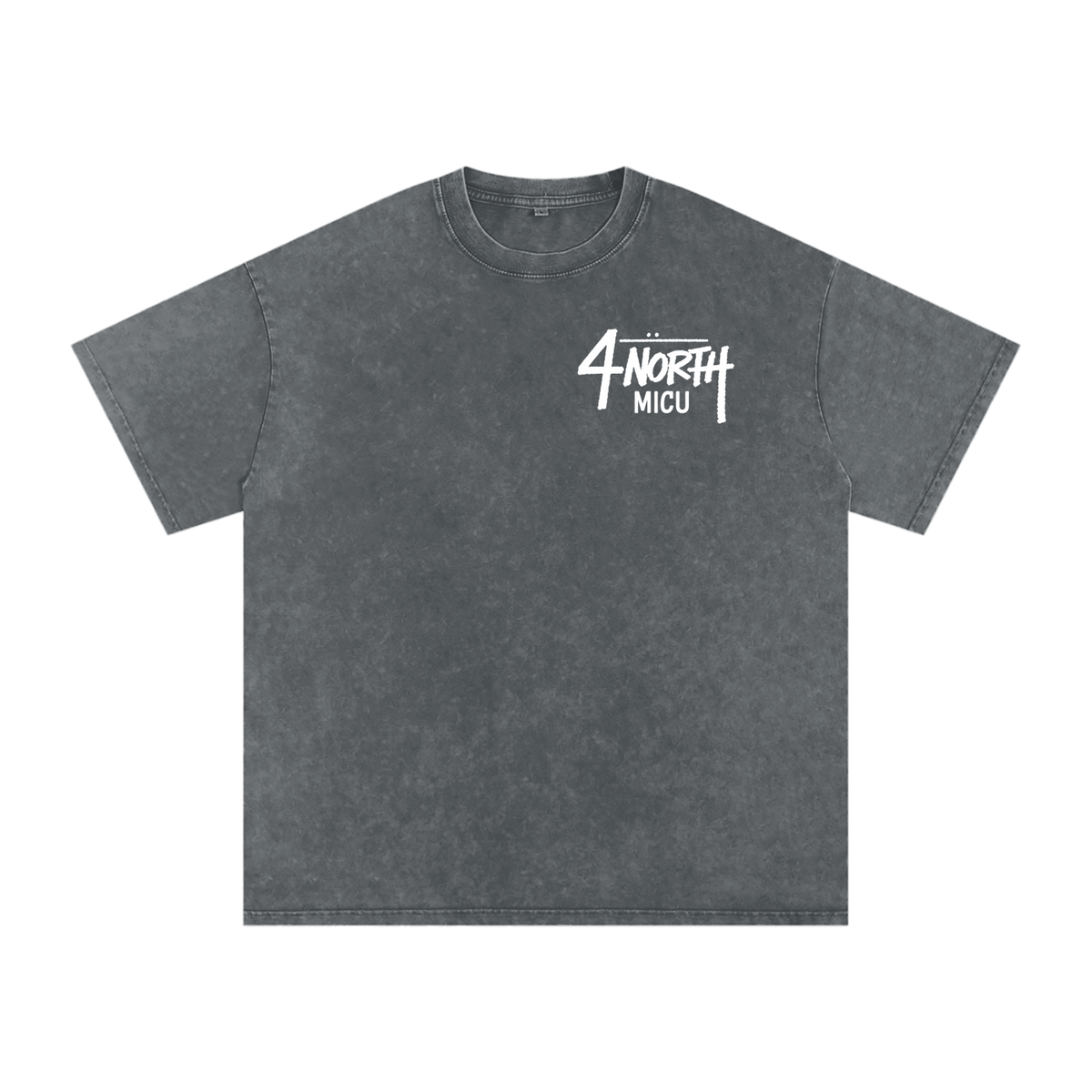 4 North white lettering- adult unisex Snow Washed Oversized Cotton T-Shirt