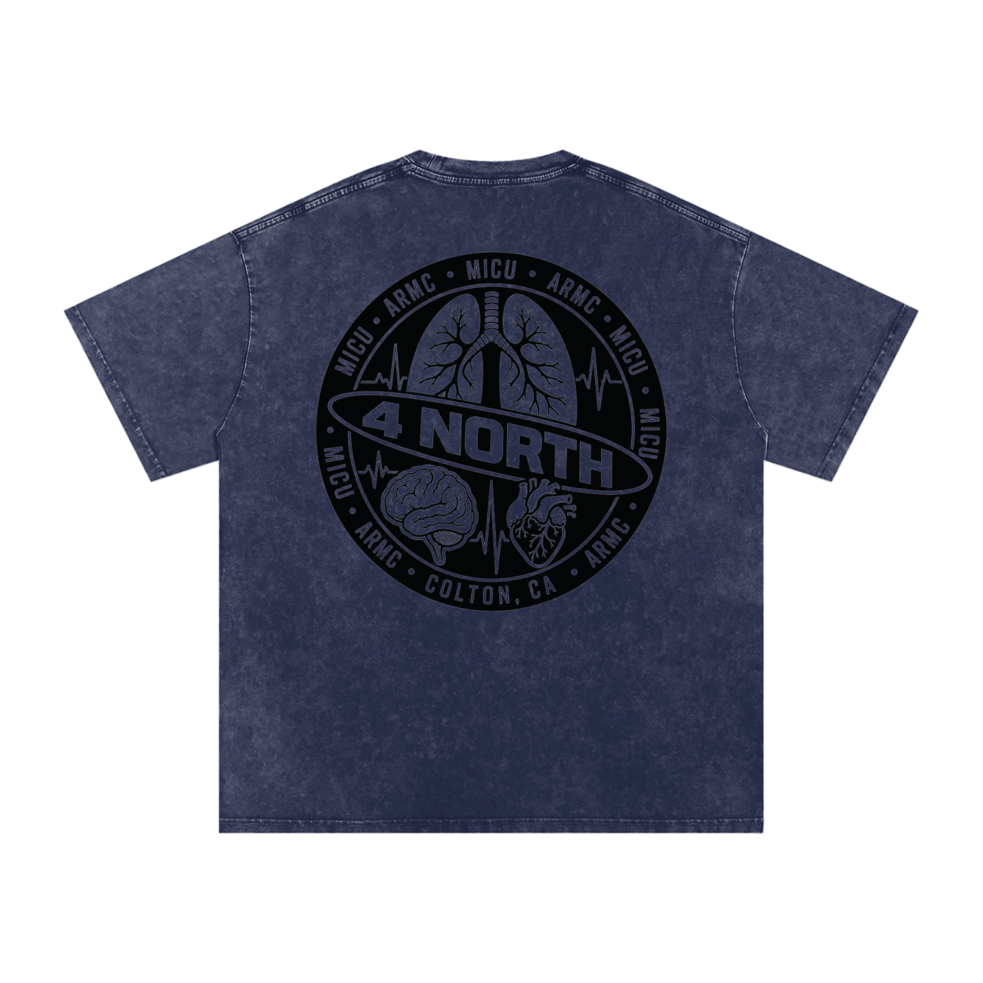4 North black lettering- adult unisex Snow Washed Oversized Cotton T-Shirt