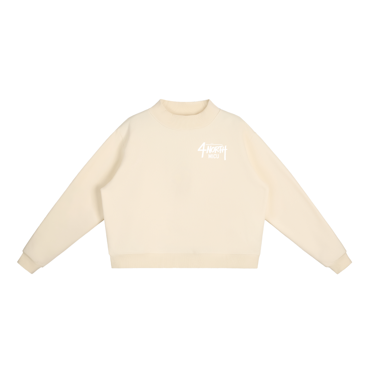 4 North- women’s Essential Fleece Mock-Neck Crew Sweatshirt