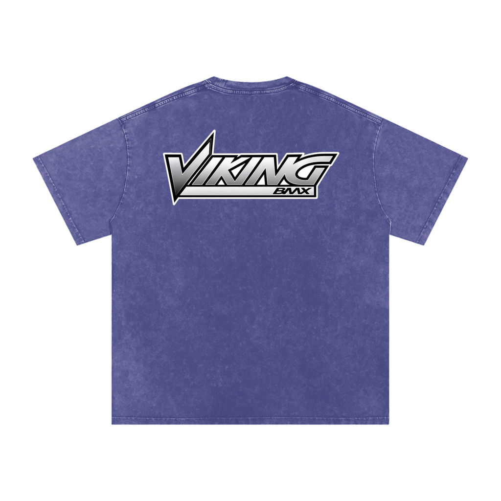 VIKING BMX- adult unisex Snow Washed Oversized Cotton T-Shirt