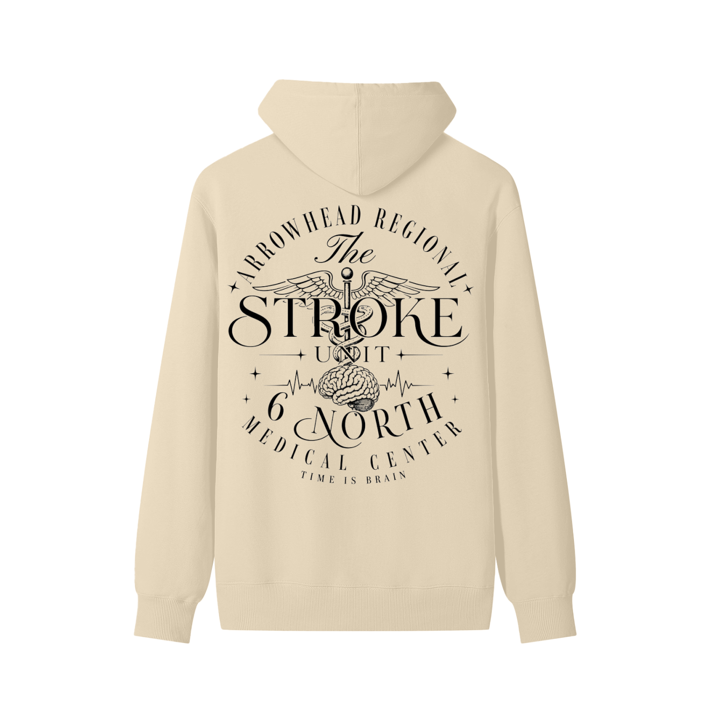 6 North Black Lettering - Classic Unisex Cotton Hoodie