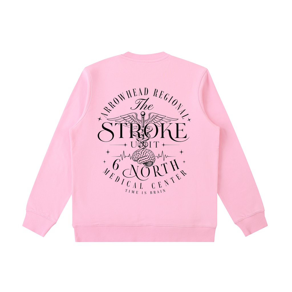 6 North Black Lettering -Essential Heavyweight Crewneck  Sweatshirt
