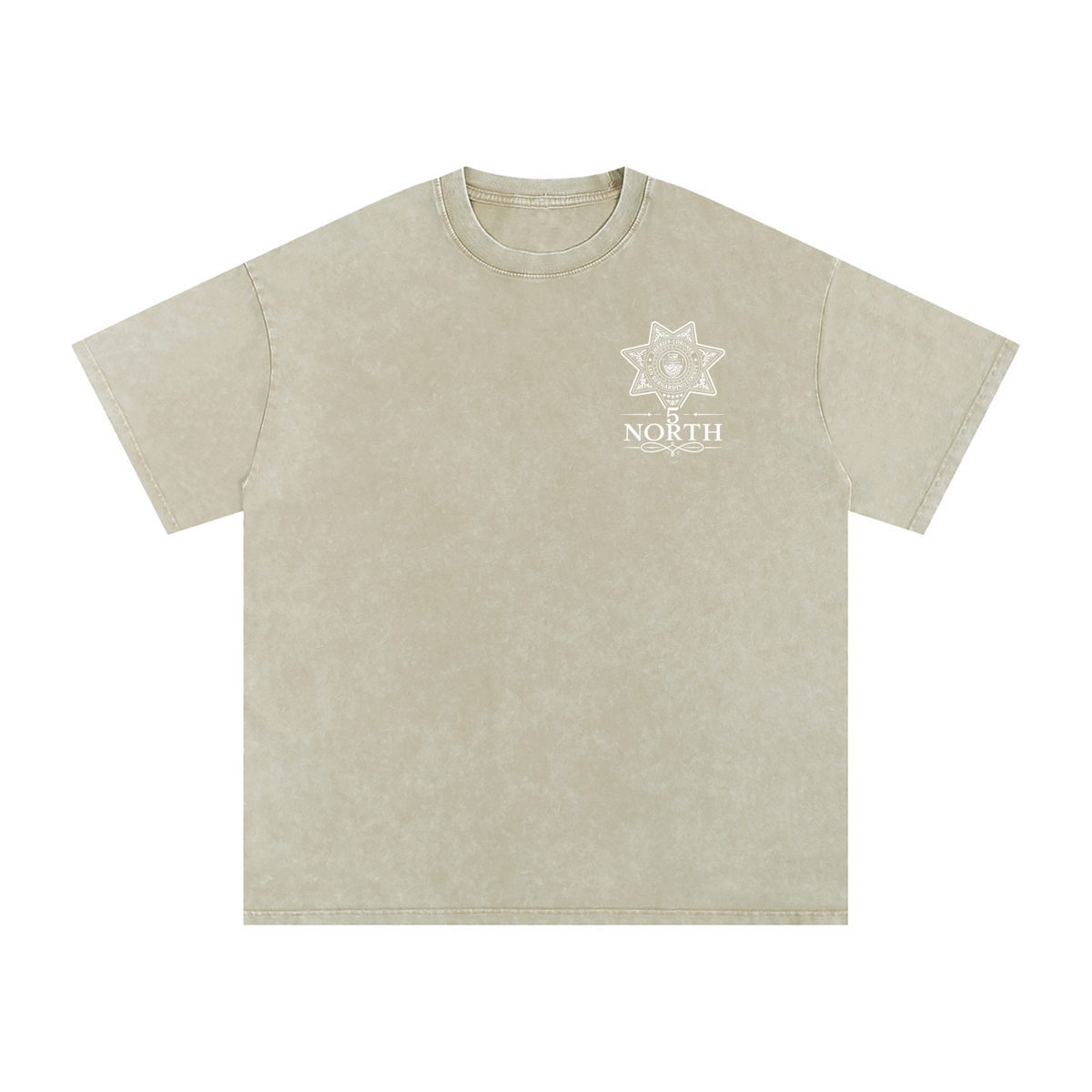5 North- Snow Washed Oversized Cotton T-Shirt