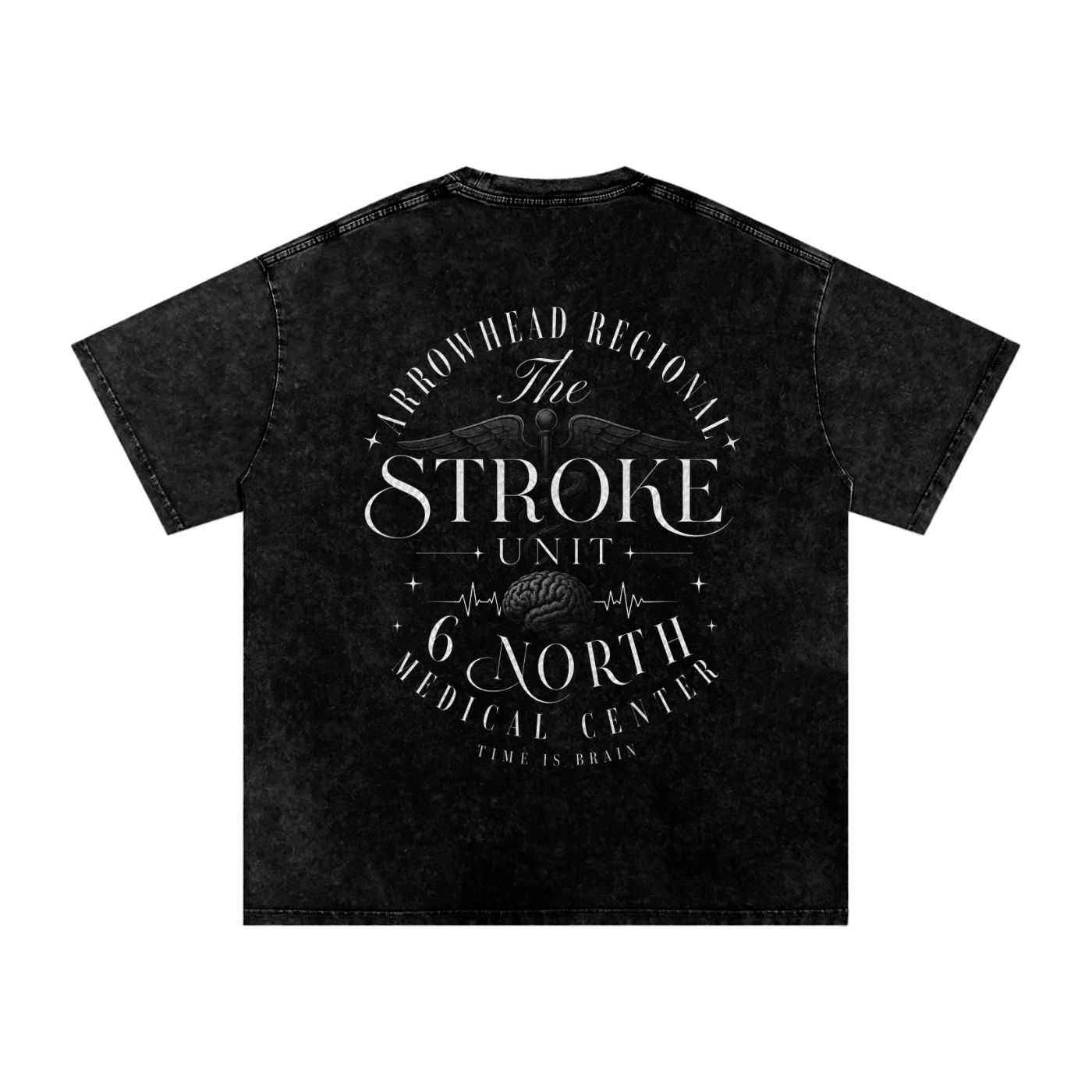 6 North white lettering- adult unisex Snow Washed Oversized Cotton T-Shirt